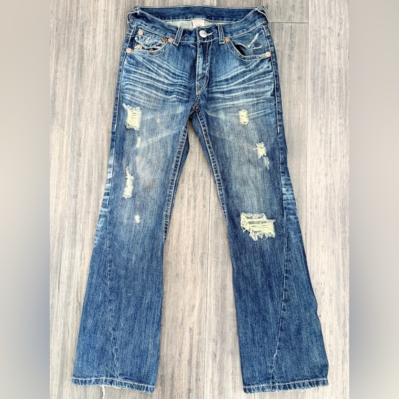 True Religion Rainbow Joey Jeans World Tour Bootcut Size 34